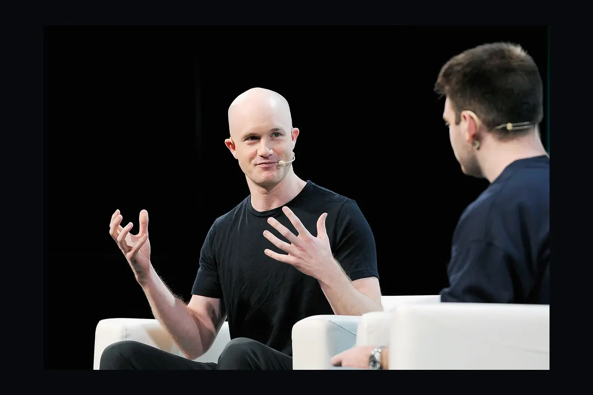Coinbase co-founder Brian Armstrong speaking onstage at TechCrunch Disrupt SF in September 2018.